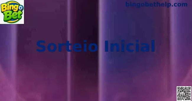 Demonstração visual do Sorteio Inicial em uma mesa de Bingo Online