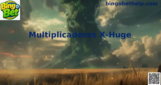 Demonstração gráfica dos Multiplicadores X-Huge no Bingo Bet